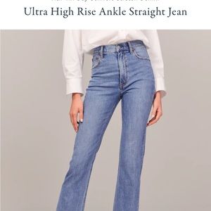 Abercrombie ultra high rise straight ankle Jean